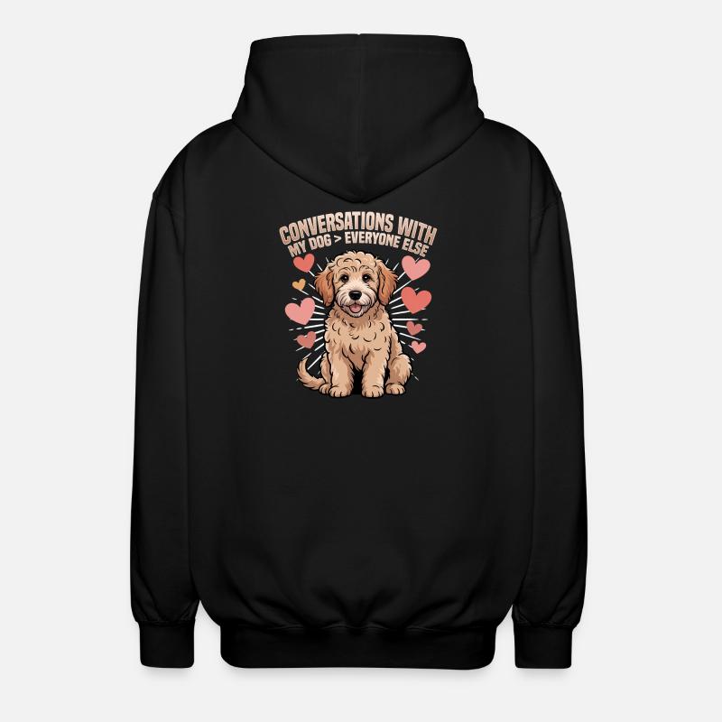 Race de chien Goldendoodle - Veste à capuche unisexe - noir