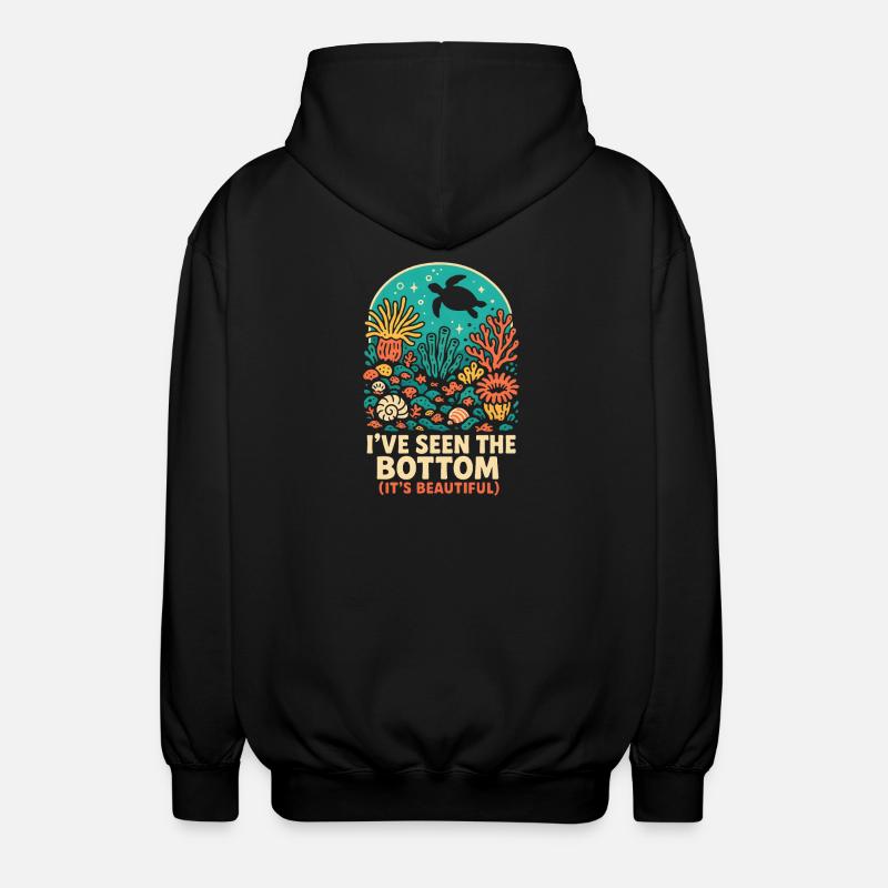 I Saw the Reason | Reef Diving - Unisex Hooded Jacket - black