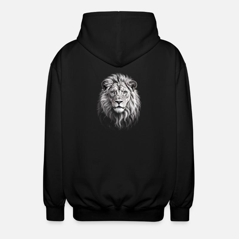 Lion Head Lion - Veste à capuche unisexe - noir