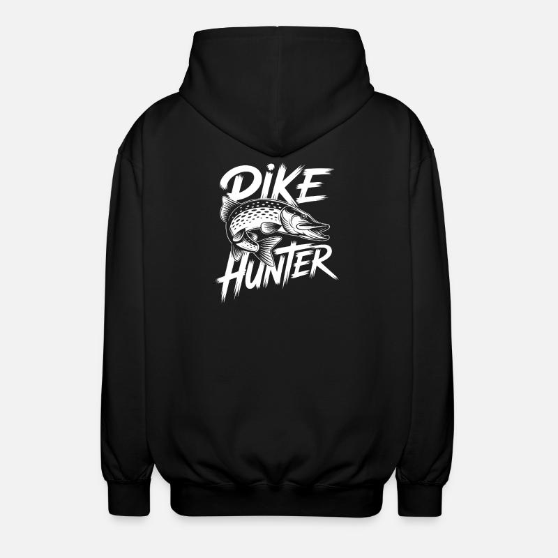 Brochet pêcheur - Veste à capuche unisexe - noir