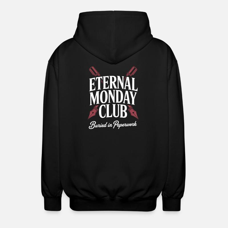 Club du Lundi Éternel : Paperasse - Veste à capuche unisexe - noir