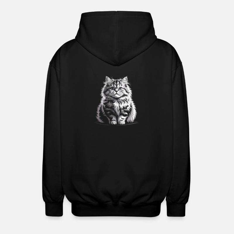 Chat - Veste à capuche unisexe - noir