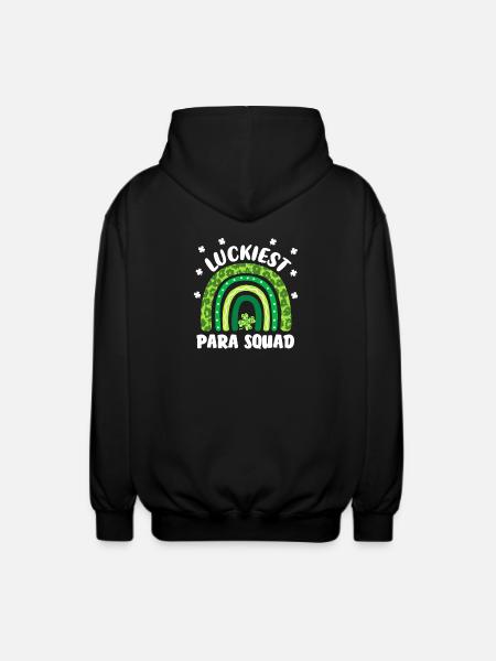 Luckiest Para Squad - Unisex Hooded Jacket - black