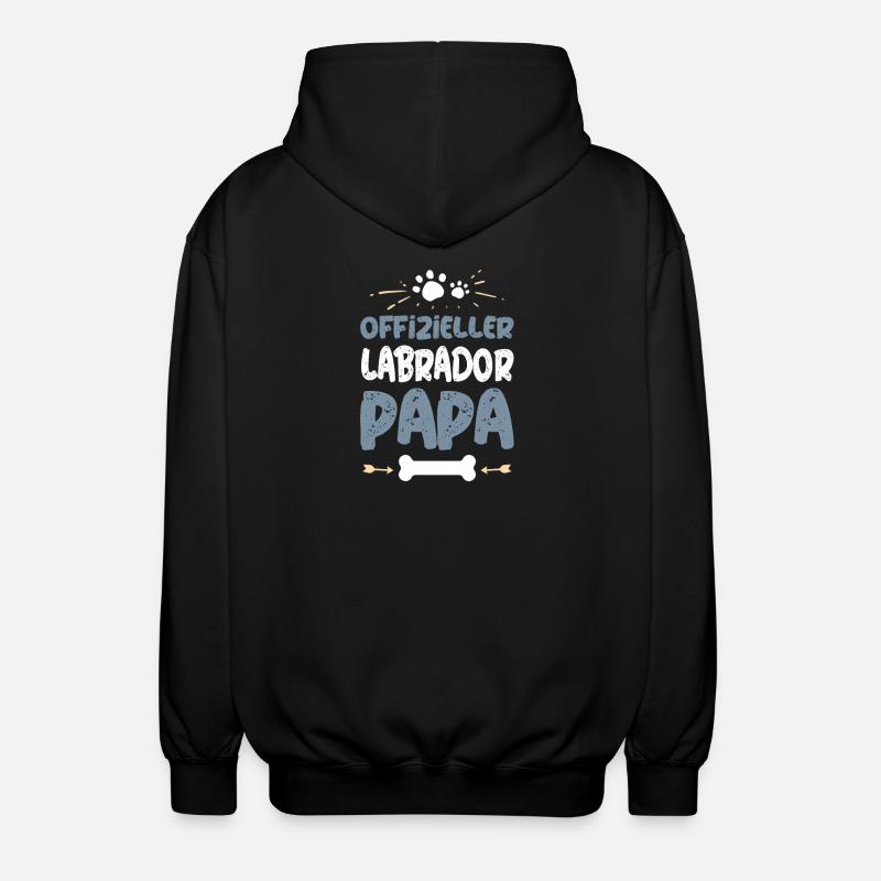 Offizieller Labrador Papa - Unisex Kapuzenjacke - Schwarz