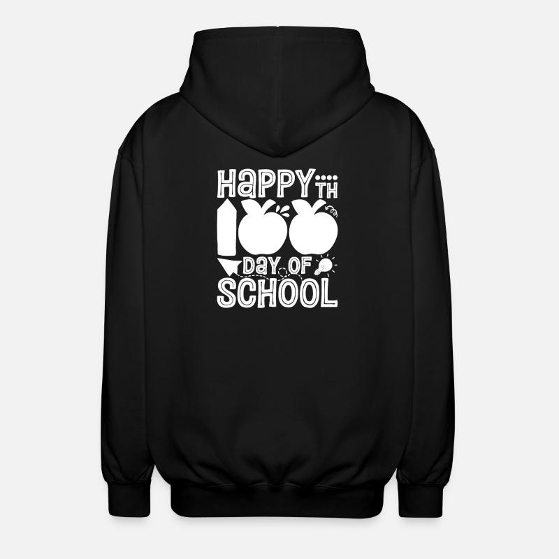 Joyeux 100e jour d’école - Veste à capuche unisexe - noir
