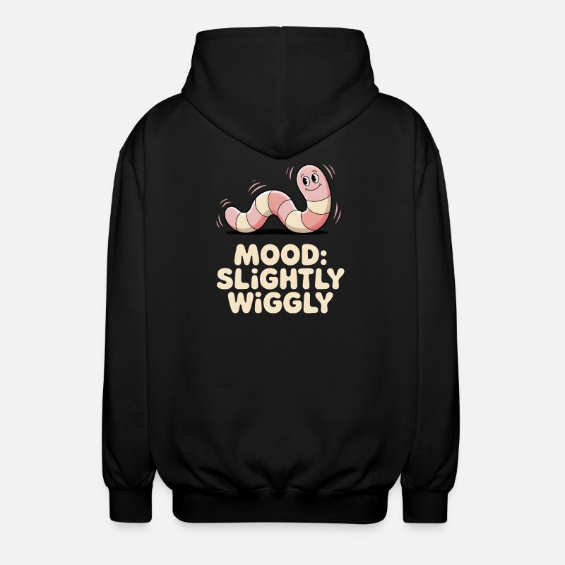 Slightly wobbly | Worm Mood - Unisex Hooded Jacket - black