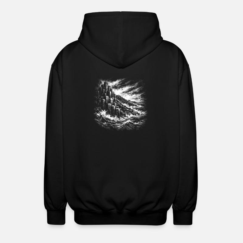 Chaussée des Géants, Irlande - Veste à capuche unisexe - noir
