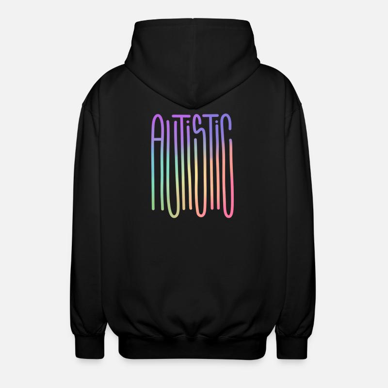Autistic Spectrum Flow - Unisex Hooded Jacket - black