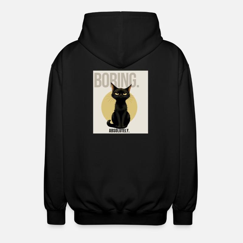 ENNUYEUX. – Dessin sarcastique du chat noir - Veste à capuche unisexe - noir