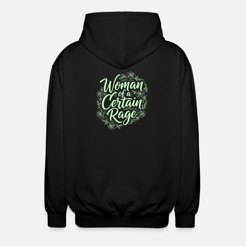 Femme d’une certaine rage Dicton - Veste à capuche unisexe - noir