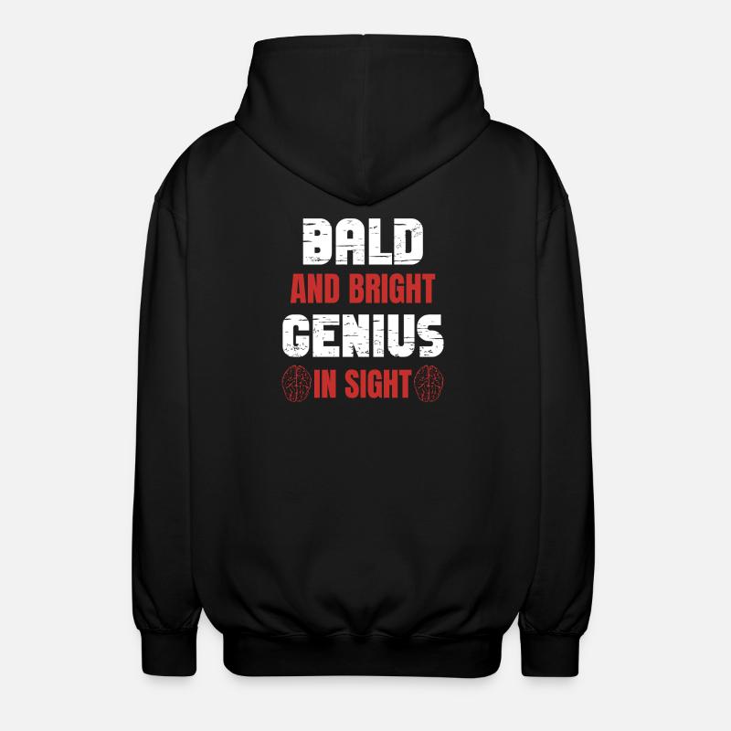Bald Bright Genius - Unisex Hooded Jacket - black