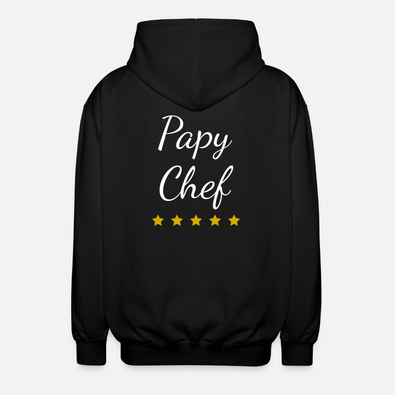 Papy Chef Étoiles - Veste à capuche unisexe - noir