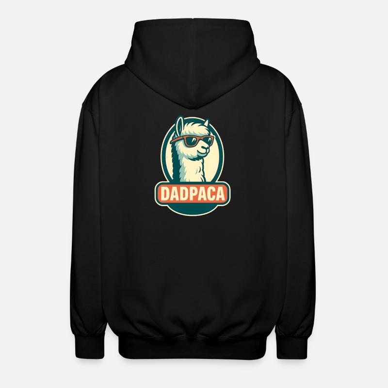 Dadpaca No Probllama - Unisex Kapuzenjacke - Schwarz