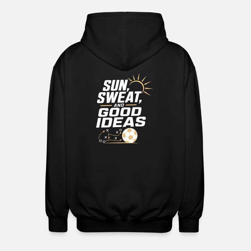Sun, sweat and good ideas - Unisex Hooded Jacket - black