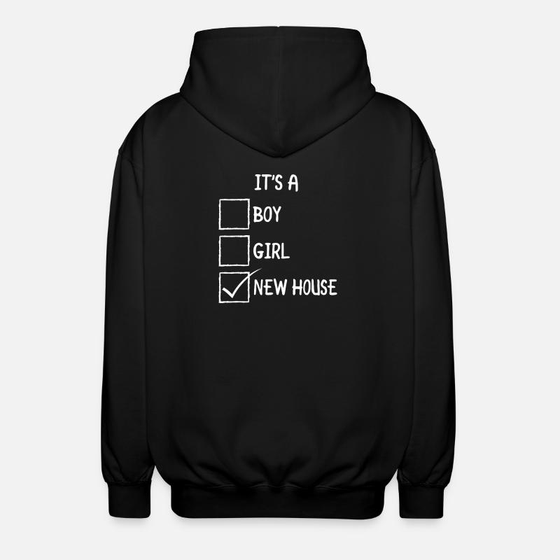 Neues Haus-Checkbox-Meme - Unisex Kapuzenjacke - Schwarz