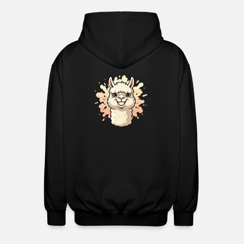 Éclaboussure de peinture Alpaga Smile - Veste à capuche unisexe - noir