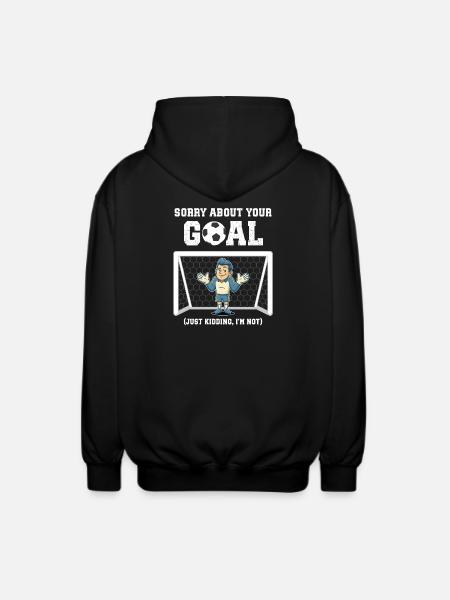 Lustiger Fußball-Torwart - Unisex Kapuzenjacke - Schwarz