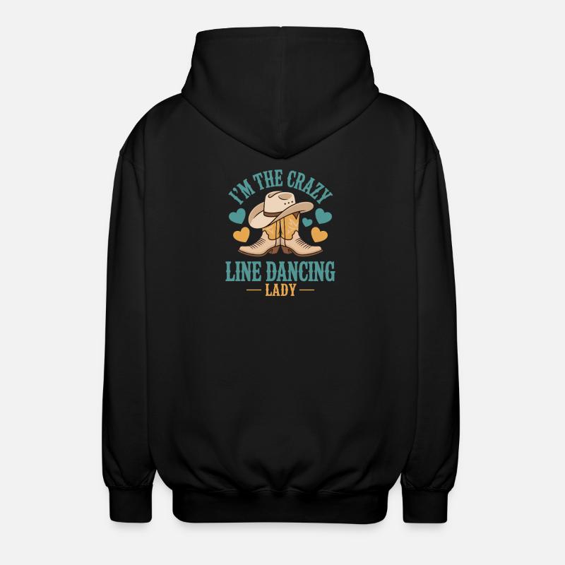 Line Dance Line Dancing Geschenk - Unisex Kapuzenjacke - Schwarz