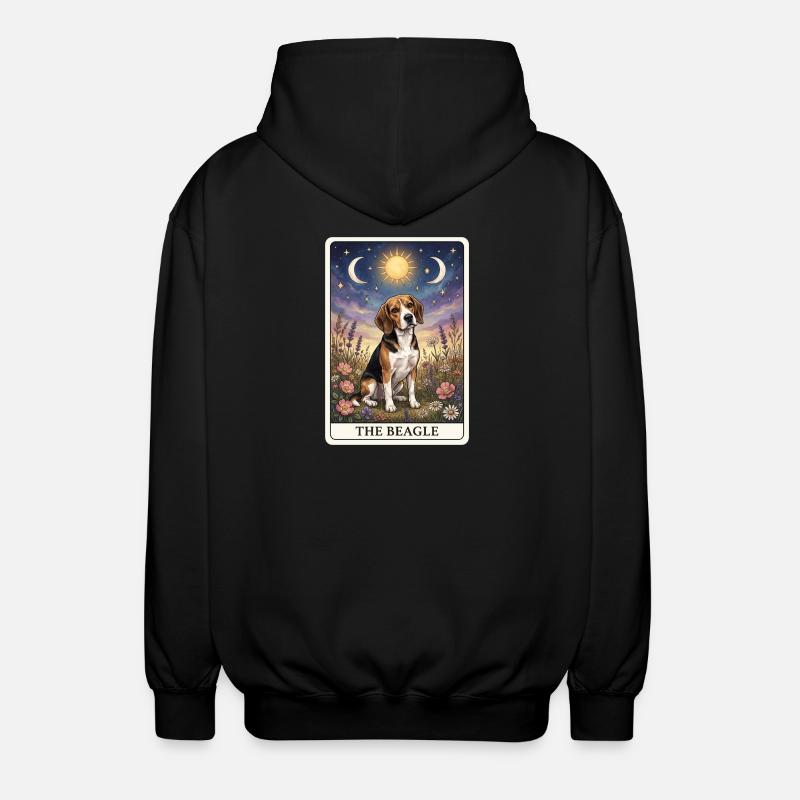 Carte de tarot Beagle - Veste à capuche unisexe - noir