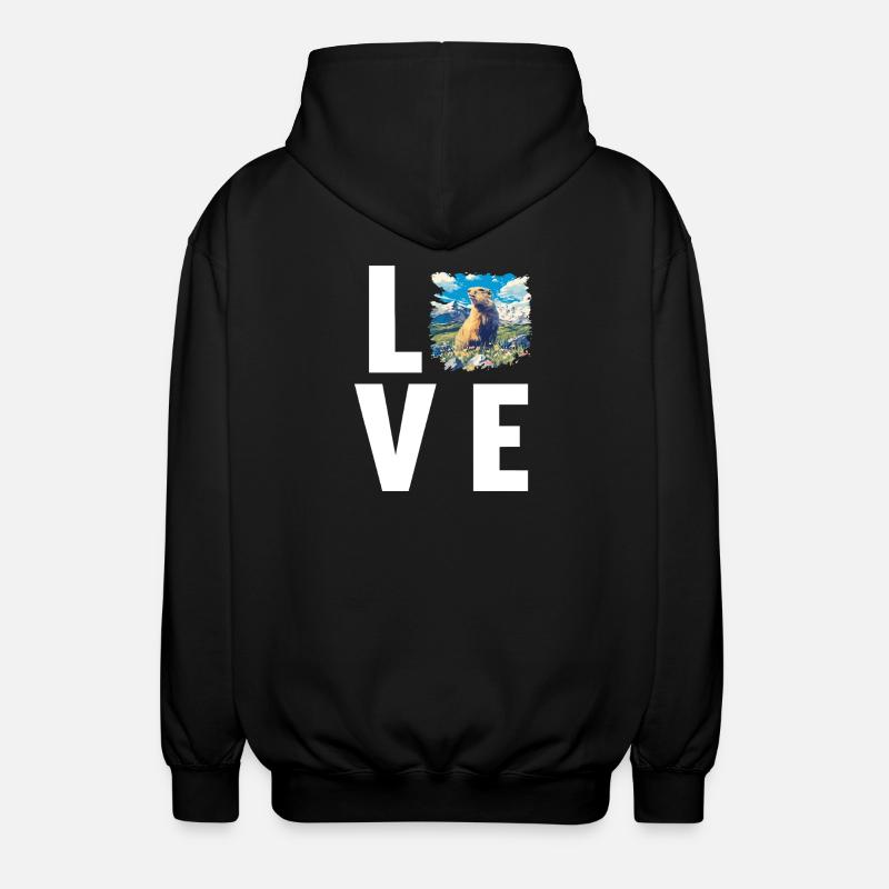 Murmeltiere Murmeltier - Unisex Kapuzenjacke - Schwarz