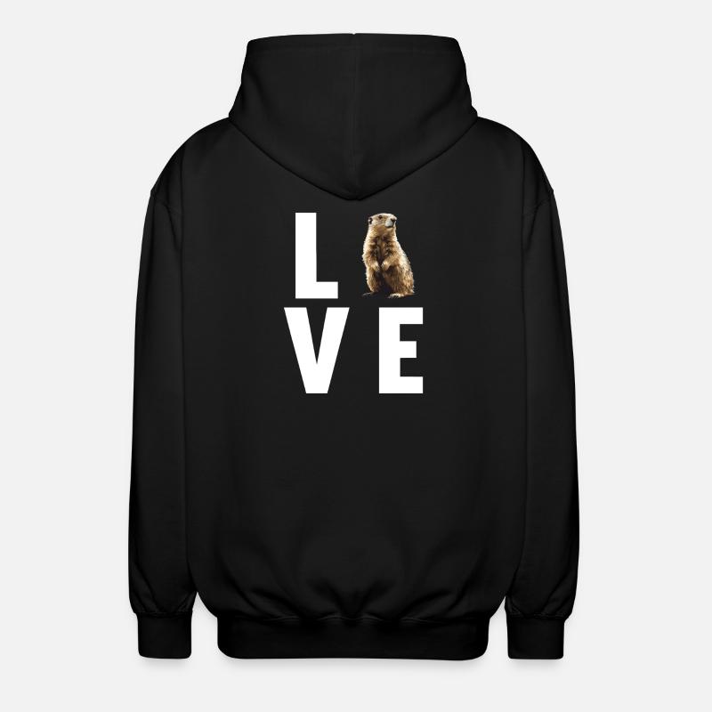 Murmeltiere Murmeltier - Unisex Kapuzenjacke - Schwarz