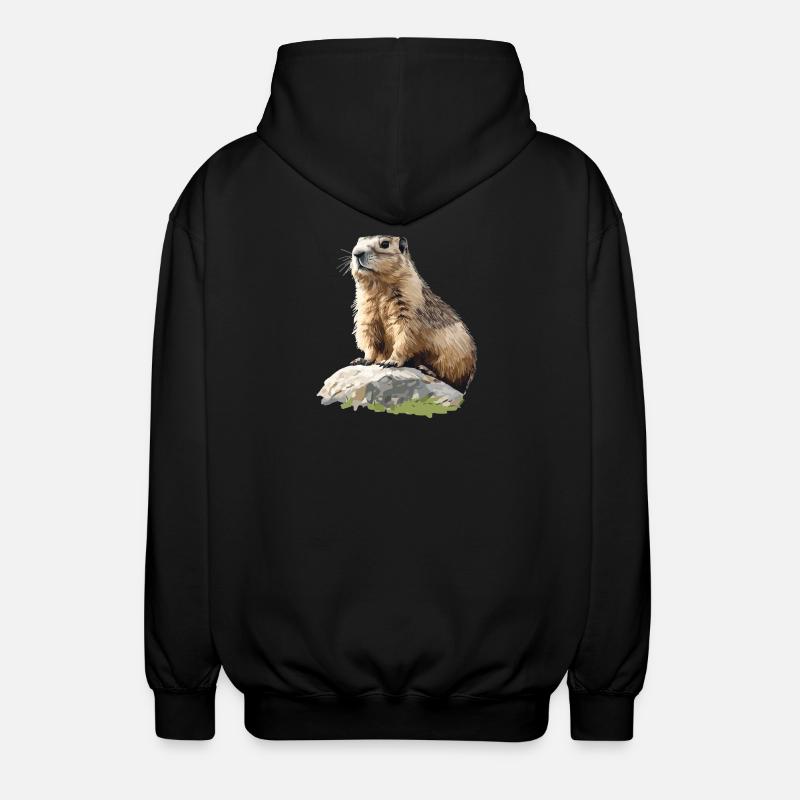 Marmottes Marmotte - Veste à capuche unisexe - noir