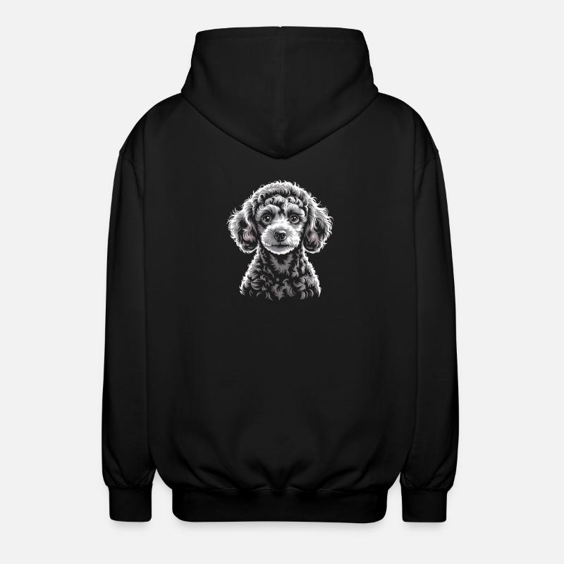 caniche toy - Veste à capuche unisexe - noir