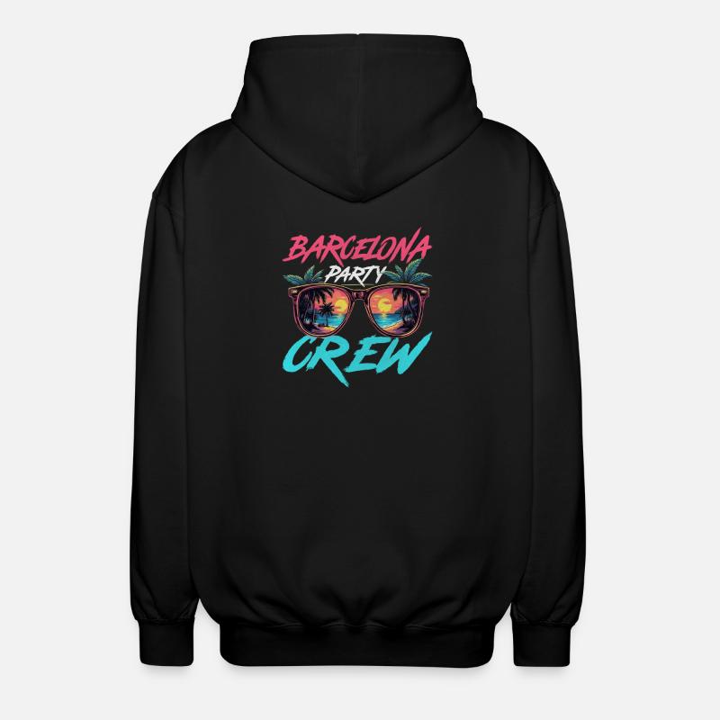 Barcelone Party Crew - Veste à capuche unisexe - noir
