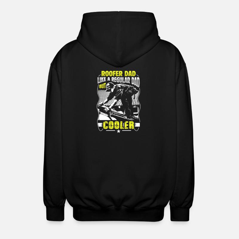 Dachdecker Papa Cooler Handwerker Geschenk - Unisex Kapuzenjacke - Schwarz