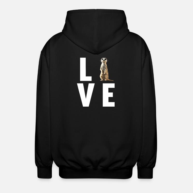 Suricate Erdmännchen - Veste à capuche unisexe - noir