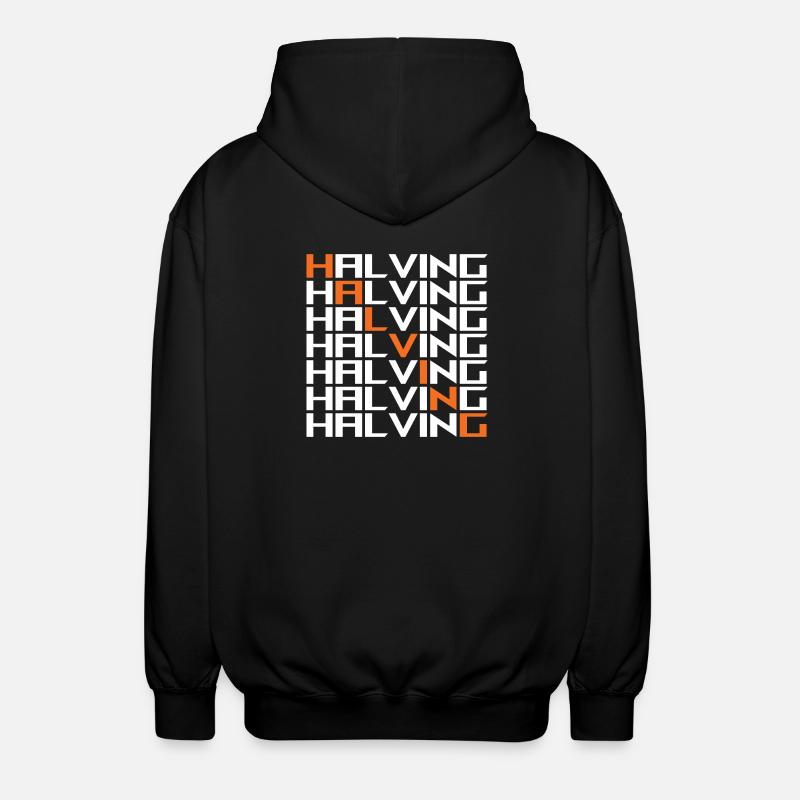 Halving Bitcoin - Unisex Hooded Jacket - black
