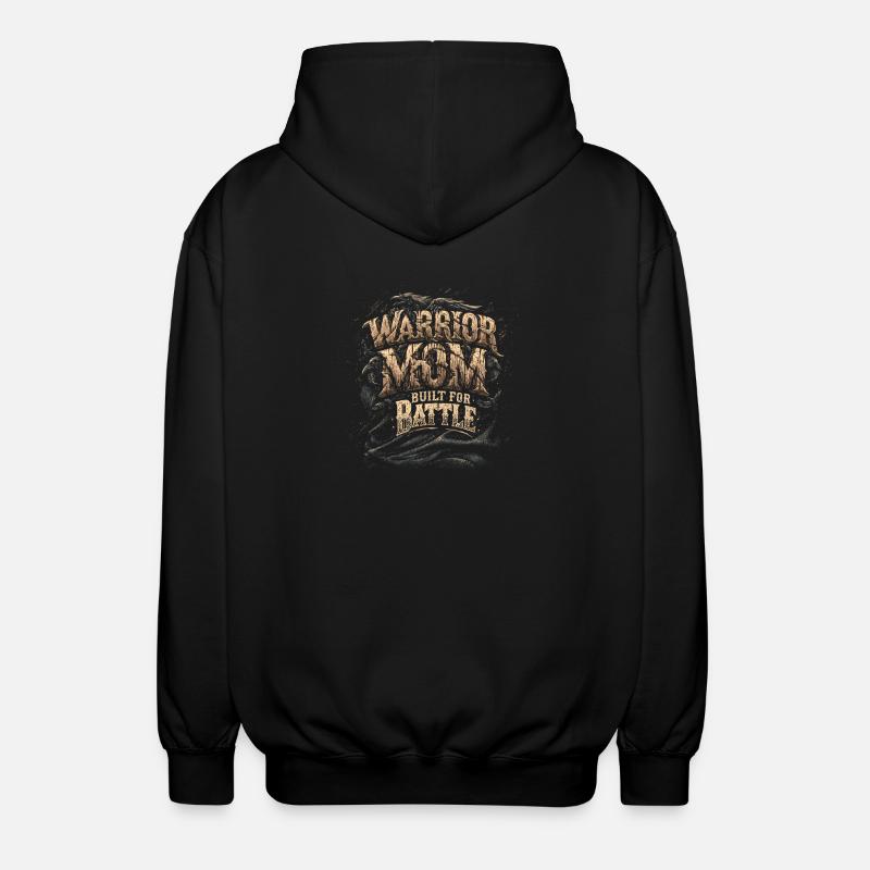Warrior Mom - Unisex Hooded Jacket - black