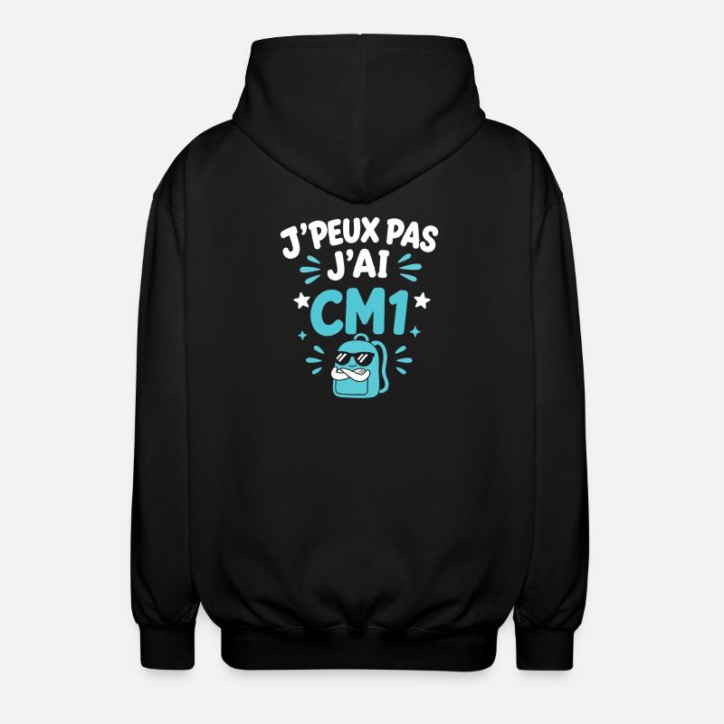 J'peux pas j'ai CM1 - Veste à capuche unisexe - noir