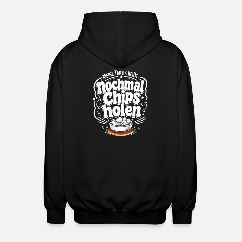 Nochmal Chips holen Taktik - Unisex Kapuzenjacke - Schwarz