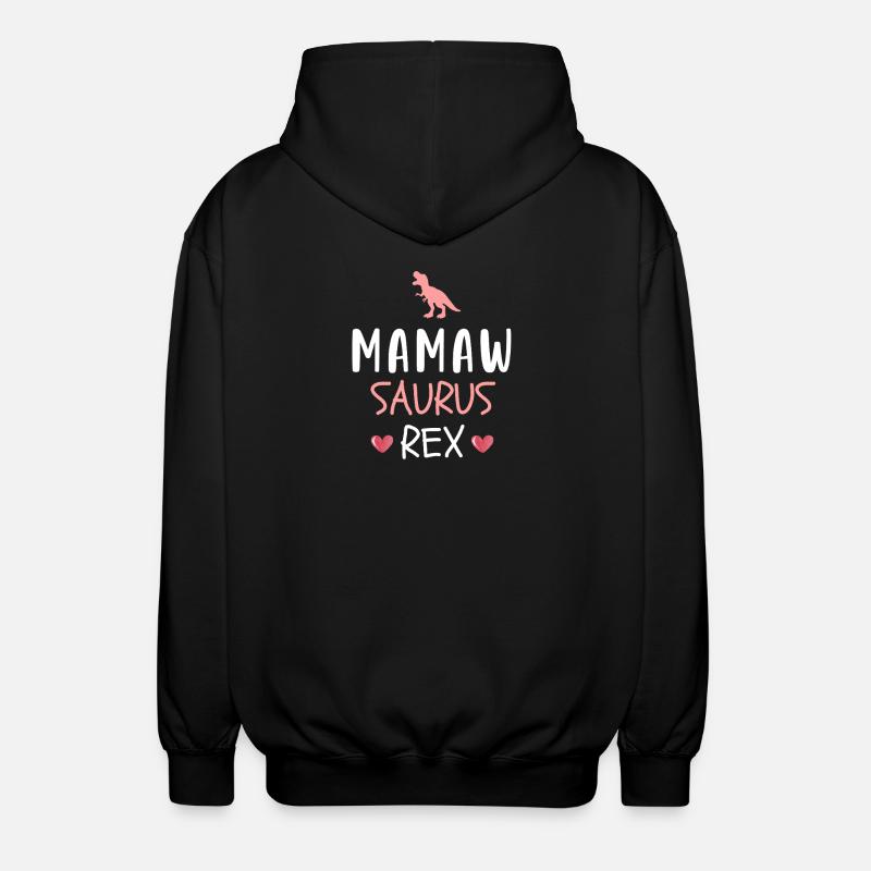 Mamawsaurus Rex Niedliche Mamaw Dinosaurier-Oma Mutter - Unisex Kapuzenjacke - Schwarz
