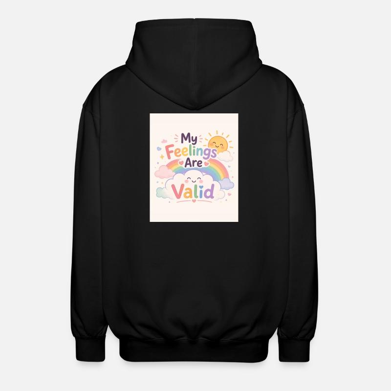 Mes Sentiments Sont Validés - Veste à capuche unisexe - noir