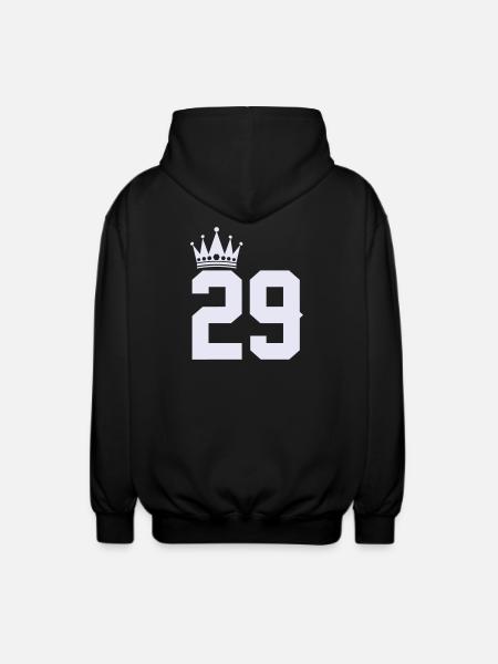 29_krone- - Unisex Kapuzenjacke - Schwarz