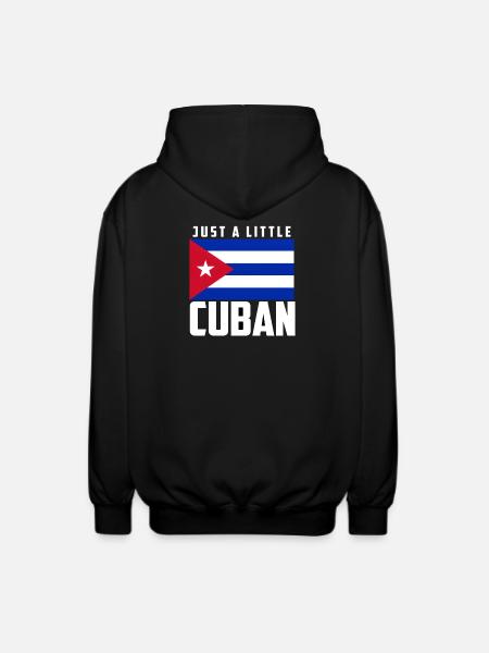 Gewoon een beetje Cubaanse Cubaanse vlag Cubaanse trots - Uniseks zip hoodie - zwart