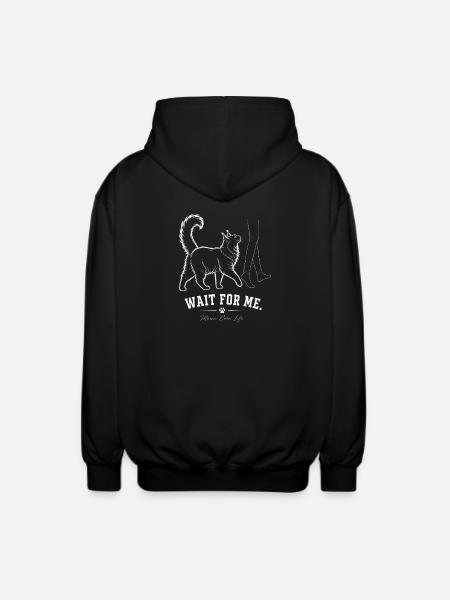 Maine Coon – Attendez-moi - Veste à capuche unisexe - noir
