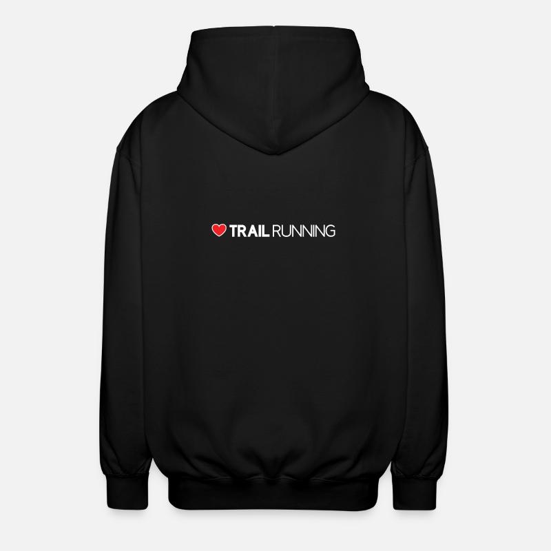 Ich liebe Trailrunning - Unisex Kapuzenjacke - Schwarz