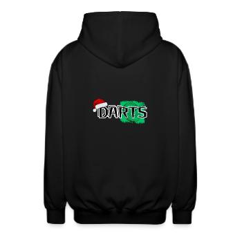 Darts - Unisex Kapuzenjacke - Schwarz - Hinten - AI Model Male 185 light (185cm)