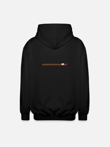 Retro-Elefant - Unisex Kapuzenjacke - Schwarz