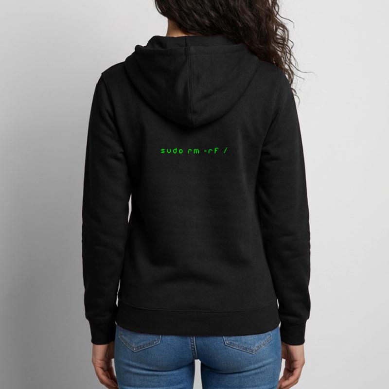 T-shirt Linux rm -rf - Commande Admin Sys & Dév Veste à capuche unisexe