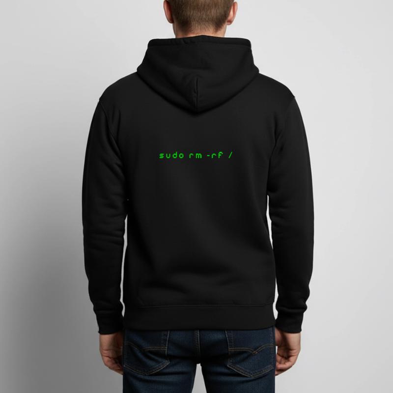 T-shirt Linux rm -rf - Commande Admin Sys & Dév Veste à capuche unisexe