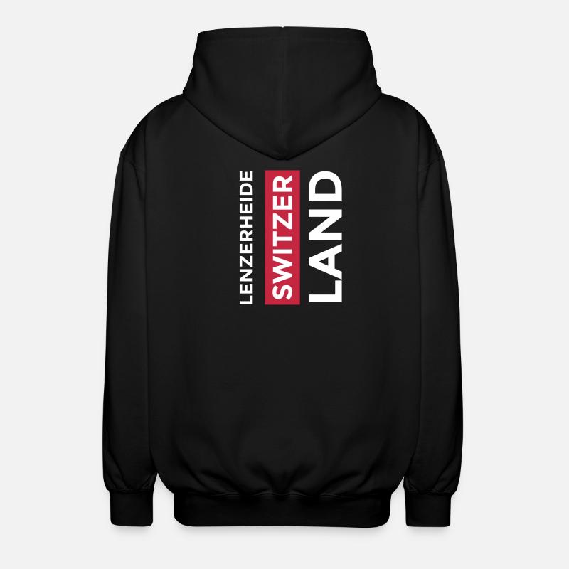 Lenzerheide Souvenir Graubünden Switzerland - Unisex Hooded Jacket - black