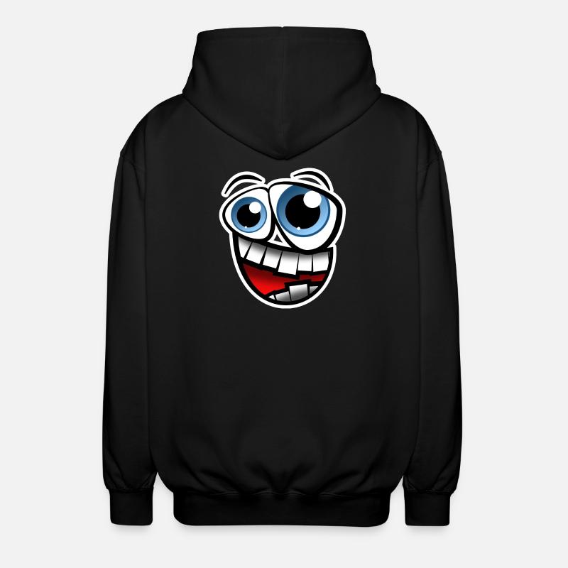 Gesicht Comic - Unisex Kapuzenjacke - Schwarz