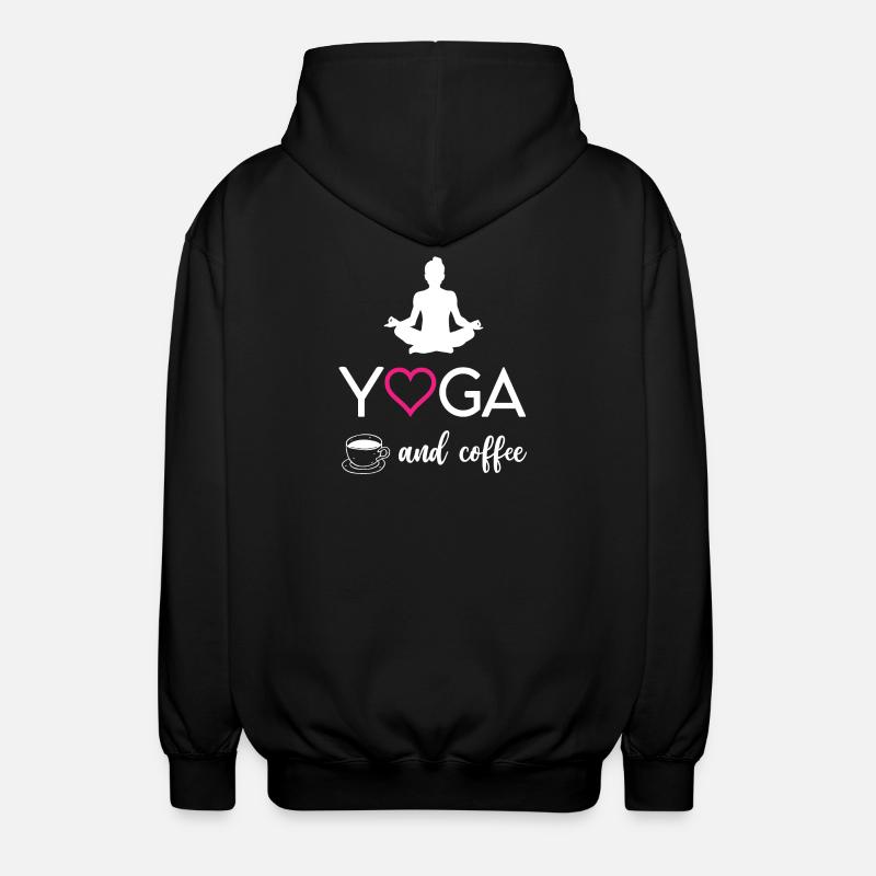 Yoga et café - Veste à capuche unisexe - noir