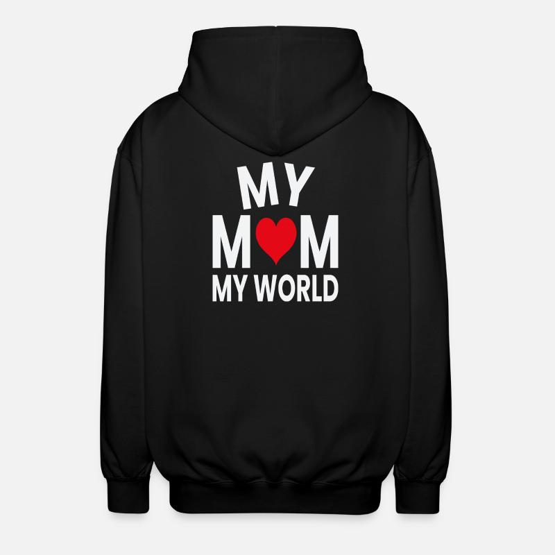 Ma mère, mon cœur du monde, - Veste à capuche unisexe - noir