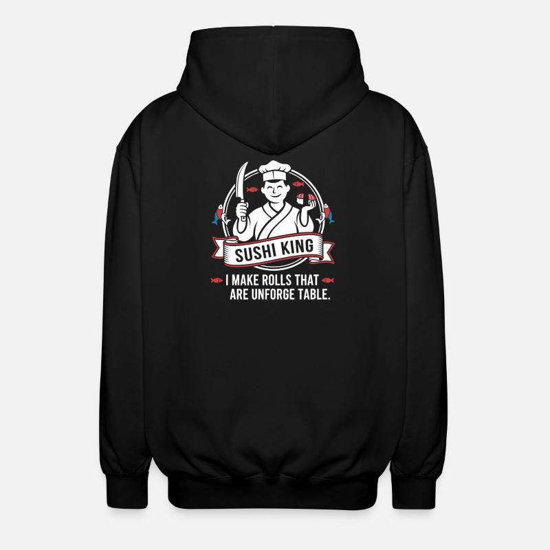Sushi King: Unforgettable Rolls - Unisex Hooded Jacket - black