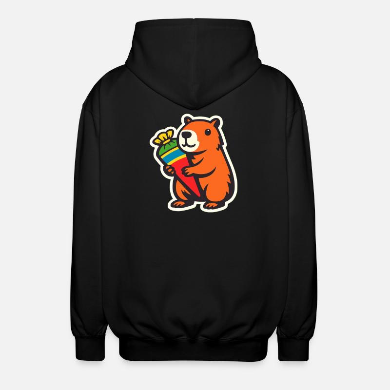Inscription à l’école Capybara - Veste à capuche unisexe - noir